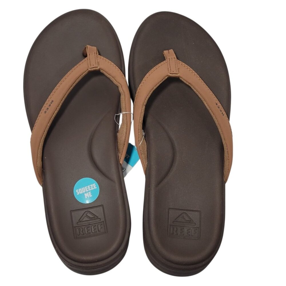 Reef Cushion Cloud Flip Flop Sandals Womens Size 6 Espresso Brown Arch Support - Picture 4 of 13